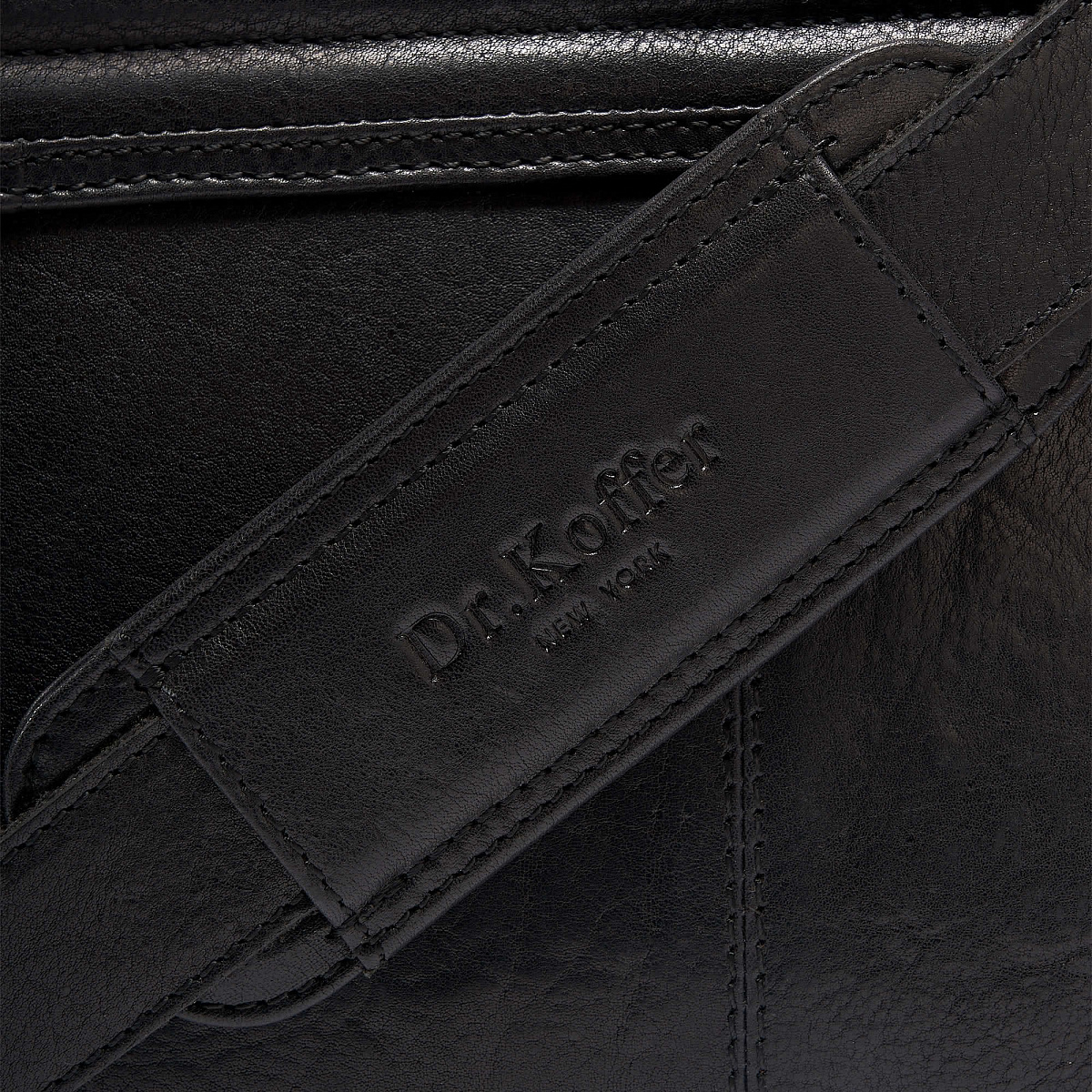 Портфель Dr.Koffer из натуральной кожи черный