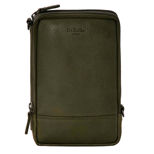 Сумка через плечо Dr.Koffer из натуральной кожи зеленая