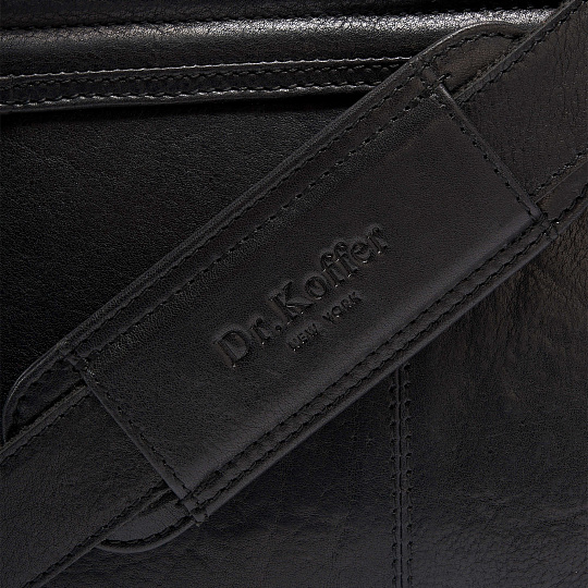 Портфель Dr.Koffer из натуральной кожи черный