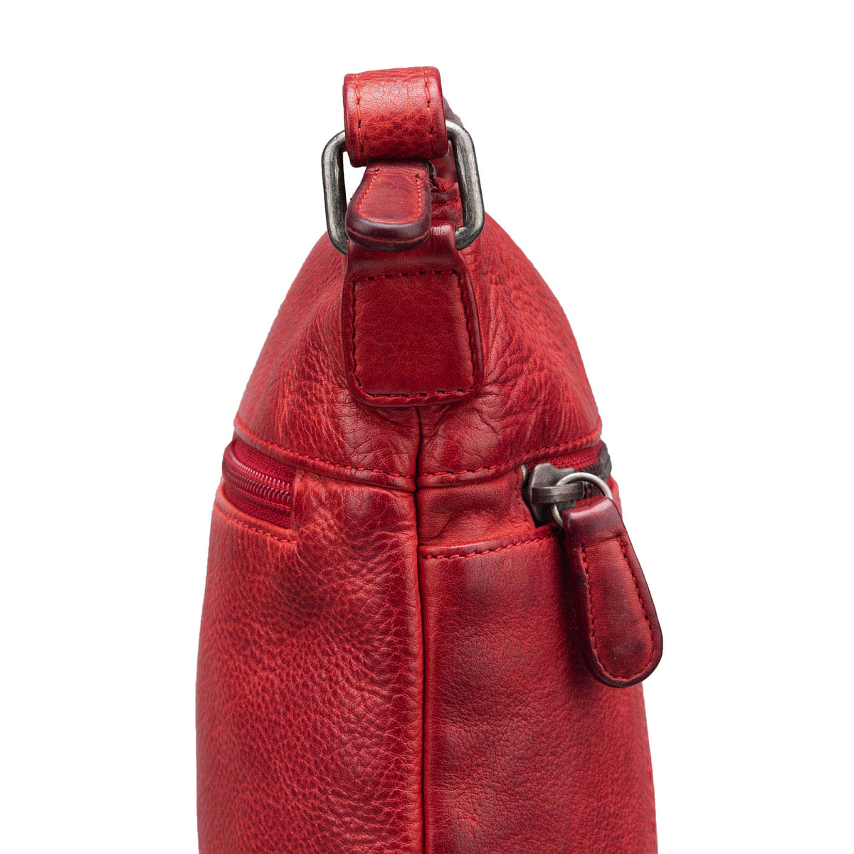 Сумка через плечо Dr.Koffer из натуральной кожи красная