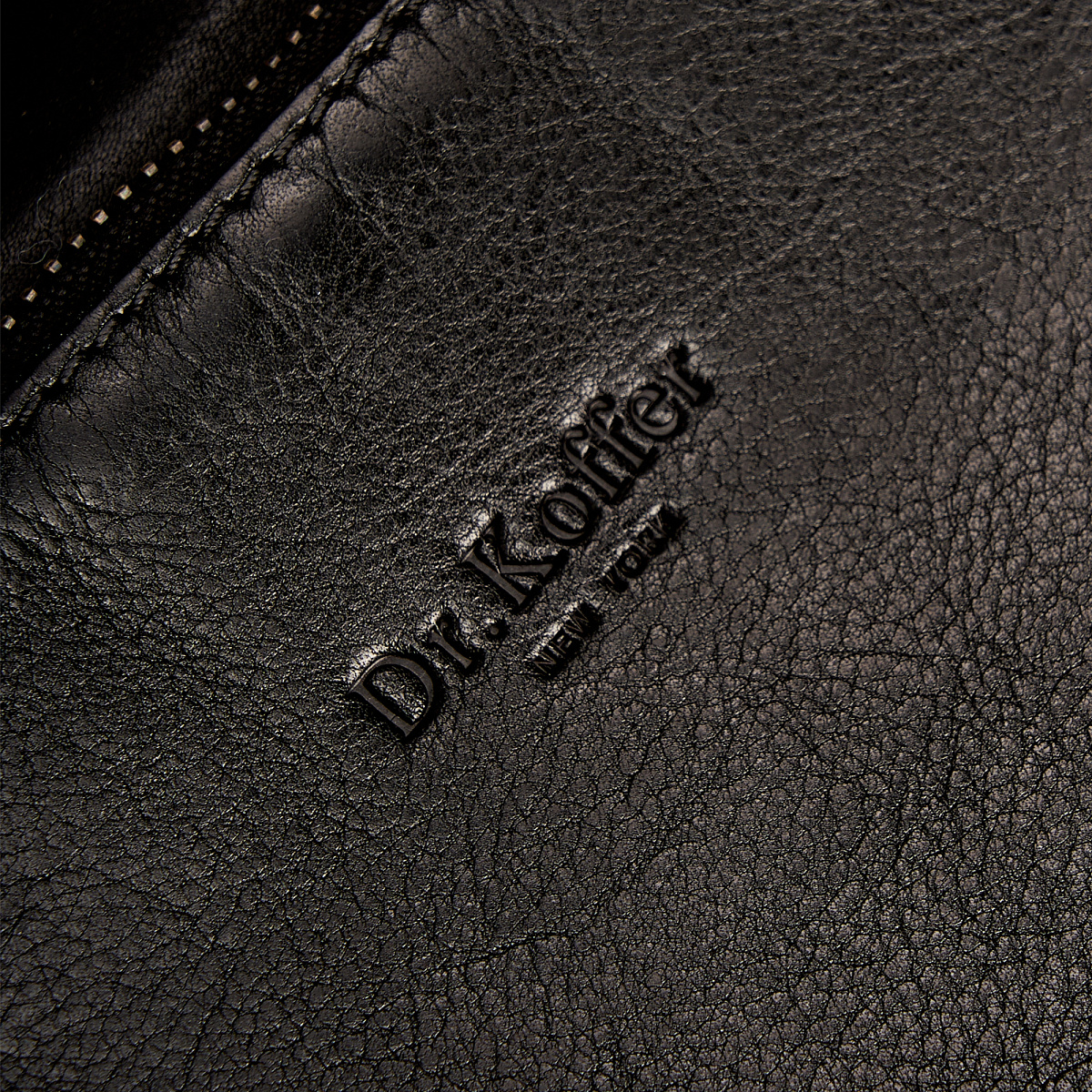 Деловая сумка Dr.Koffer из натуральной кожи черная