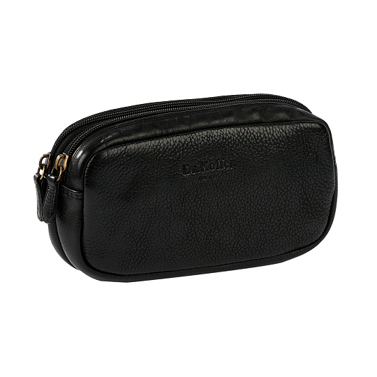 Несессер Dr. Koffer из натуральной кожи черный