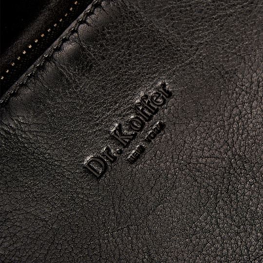 Деловая сумка Dr.Koffer из натуральной кожи черная