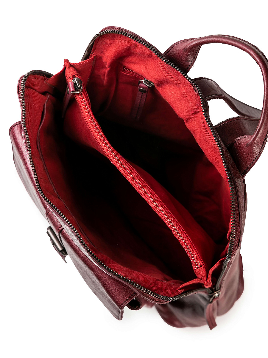 Рюкзак Dr.Koffer из натуральной кожи бордовый