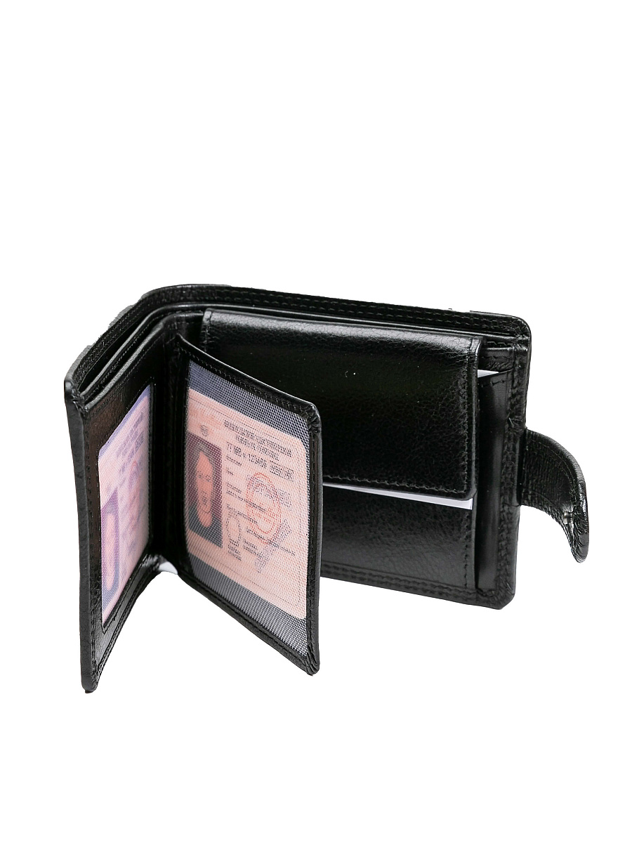 Портмоне Dr.Koffer из натуральной кожи черное