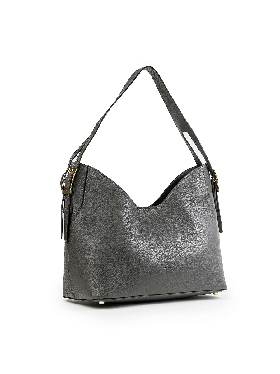 Женская сумка Dr.Koffer из натуральной кожи серая