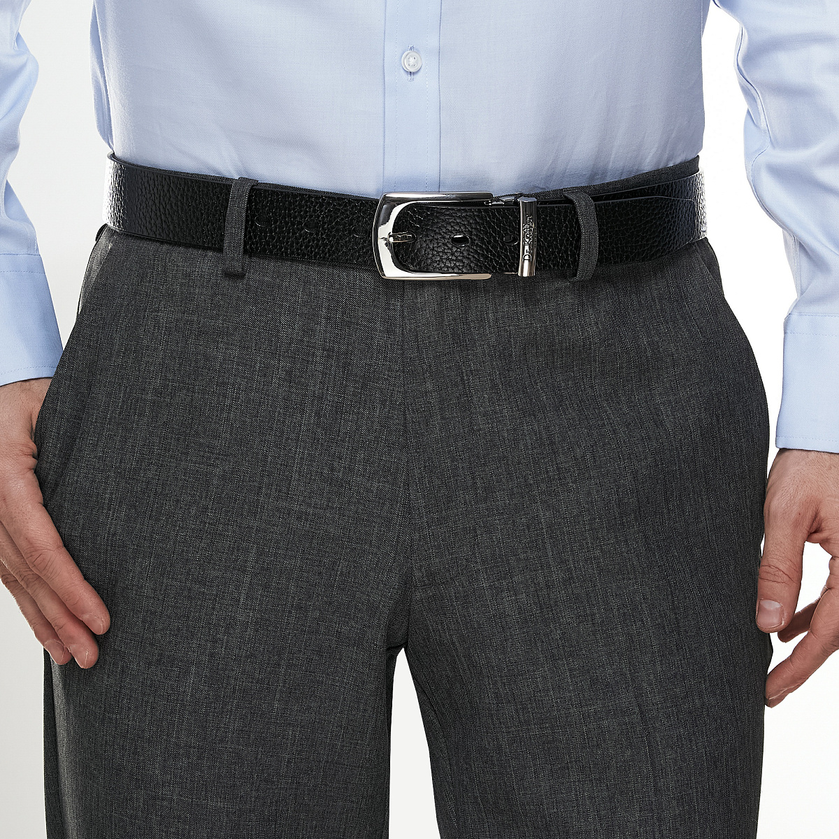 Ремень Dr. Koffer из натуральной кожи черный