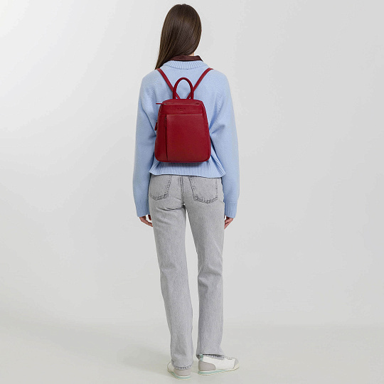 Рюкзак Dr.Koffer из натуральной кожи красный