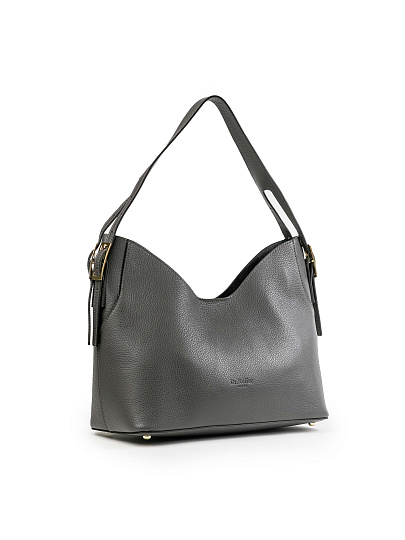 Женская сумка Dr.Koffer из натуральной кожи серая