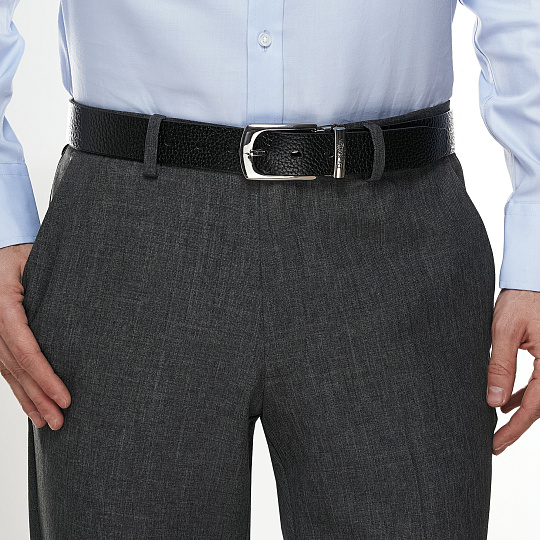 Ремень Dr. Koffer из натуральной кожи черный