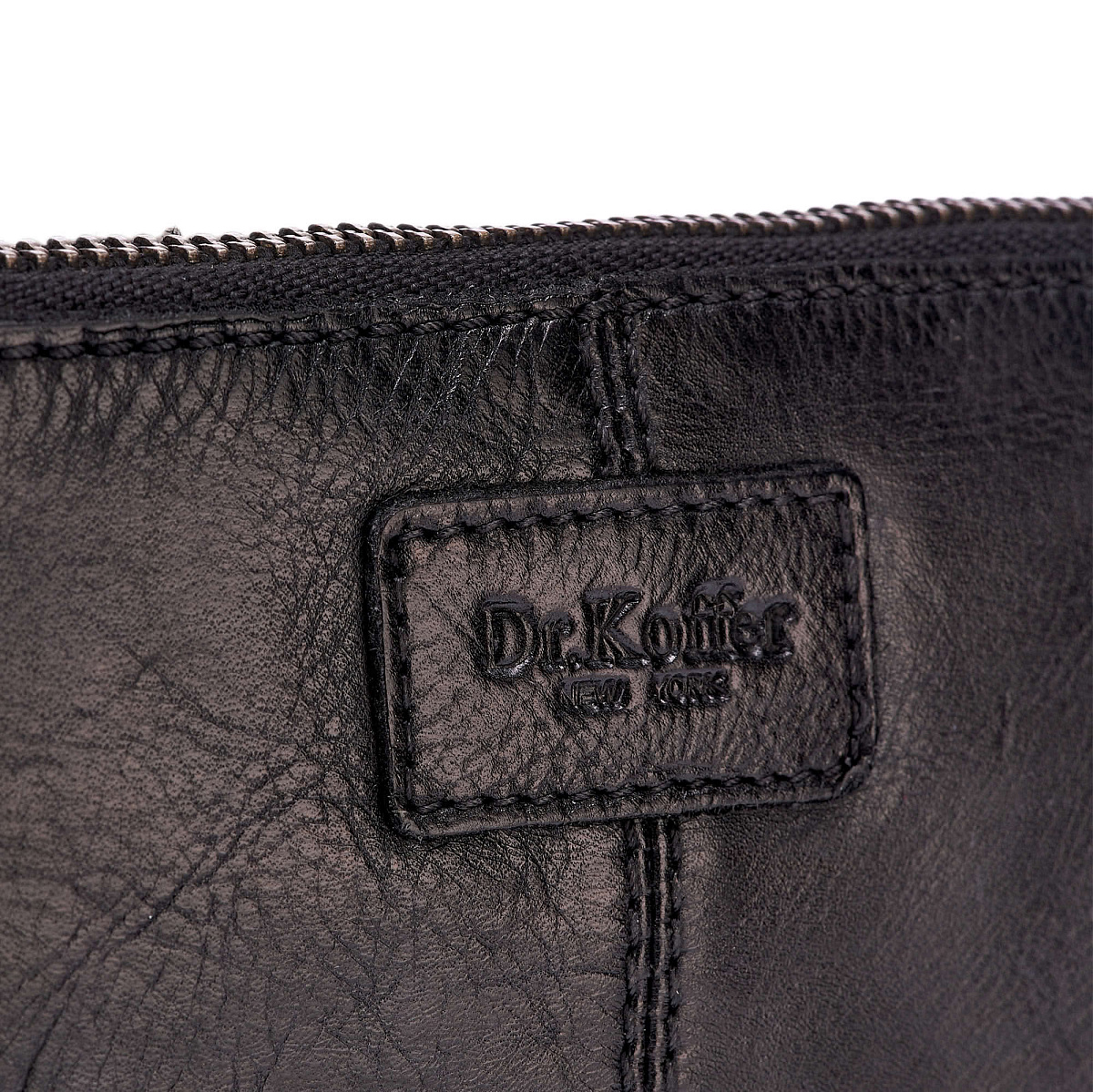 Сумка через плечо Dr.Koffer из натуральной кожи черная