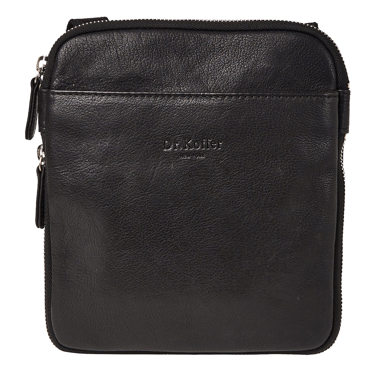Сумка через плечо Dr.Koffer из натуральной кожи черная