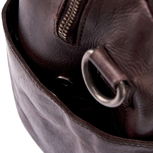 Сумка дорожная Dr.Koffer из натуральной кожи коричневая