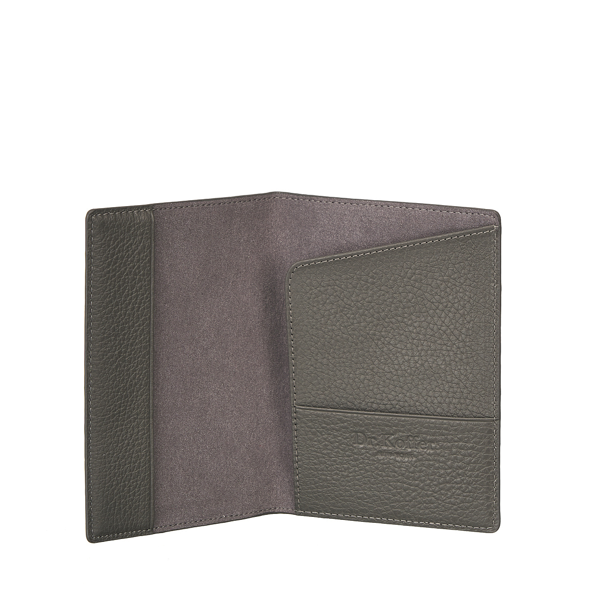 Обложка для паспорта Dr.Koffer из натуральной кожи серая