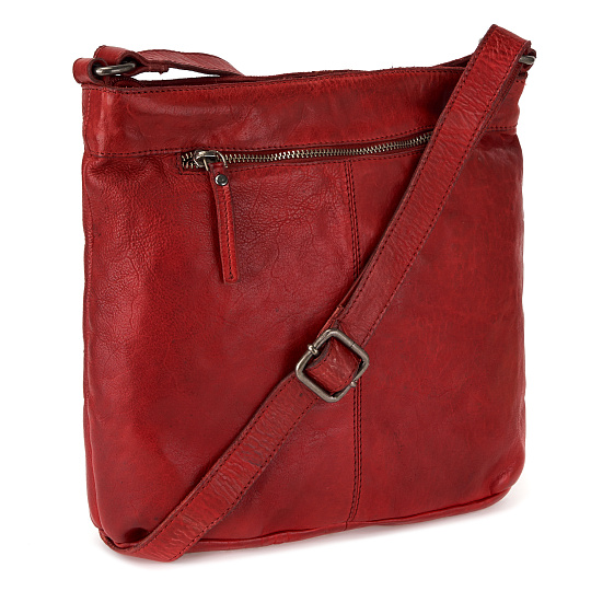 Сумка через плечо Dr.Koffer из натуральной кожи красная