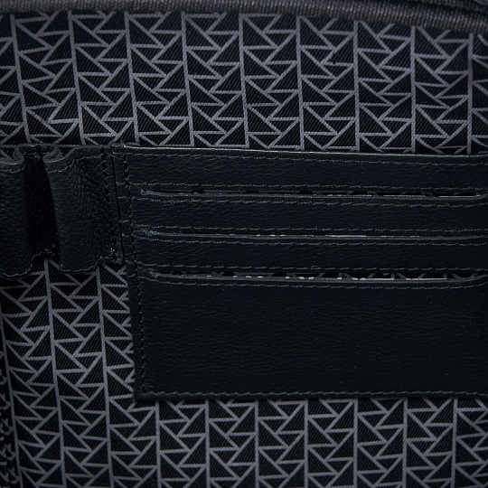 Деловая сумка Dr.Koffer из натуральной кожи черная