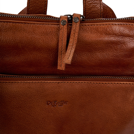 Рюкзак Dr.Koffer из натуральной кожи светло-коричневый