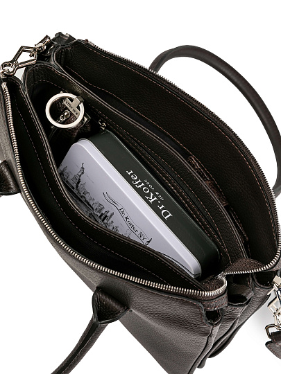 Женская сумка Dr.Koffer из натуральной кожи темно-коричневая