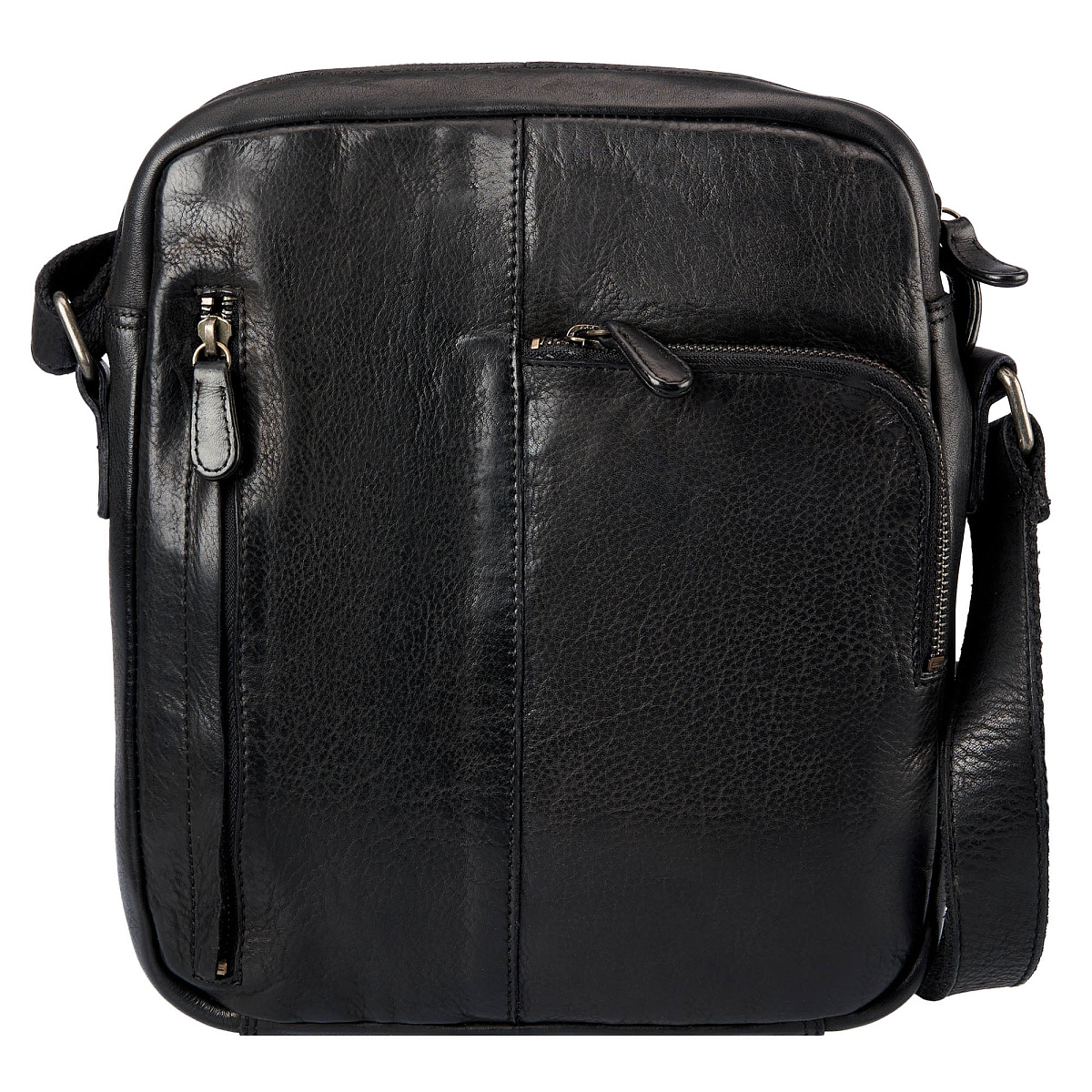 Сумка через плечо Dr.Koffer из натуральной кожи черная