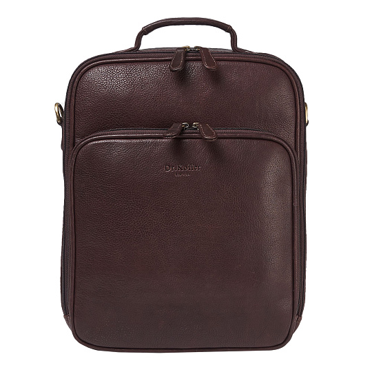 Сумка через плечо Dr.Koffer из натуральной кожи коричневая