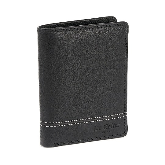 Портмоне Dr.Koffer из натуральной кожи черное