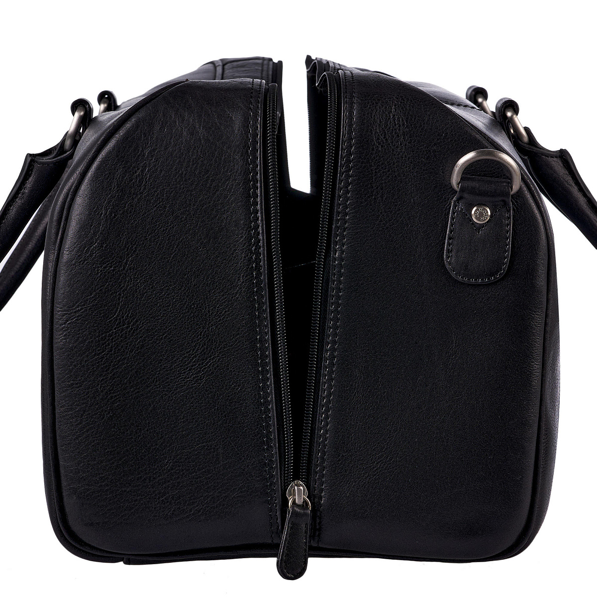 Сумка дорожная Dr.Koffer из натуральной кожи черная