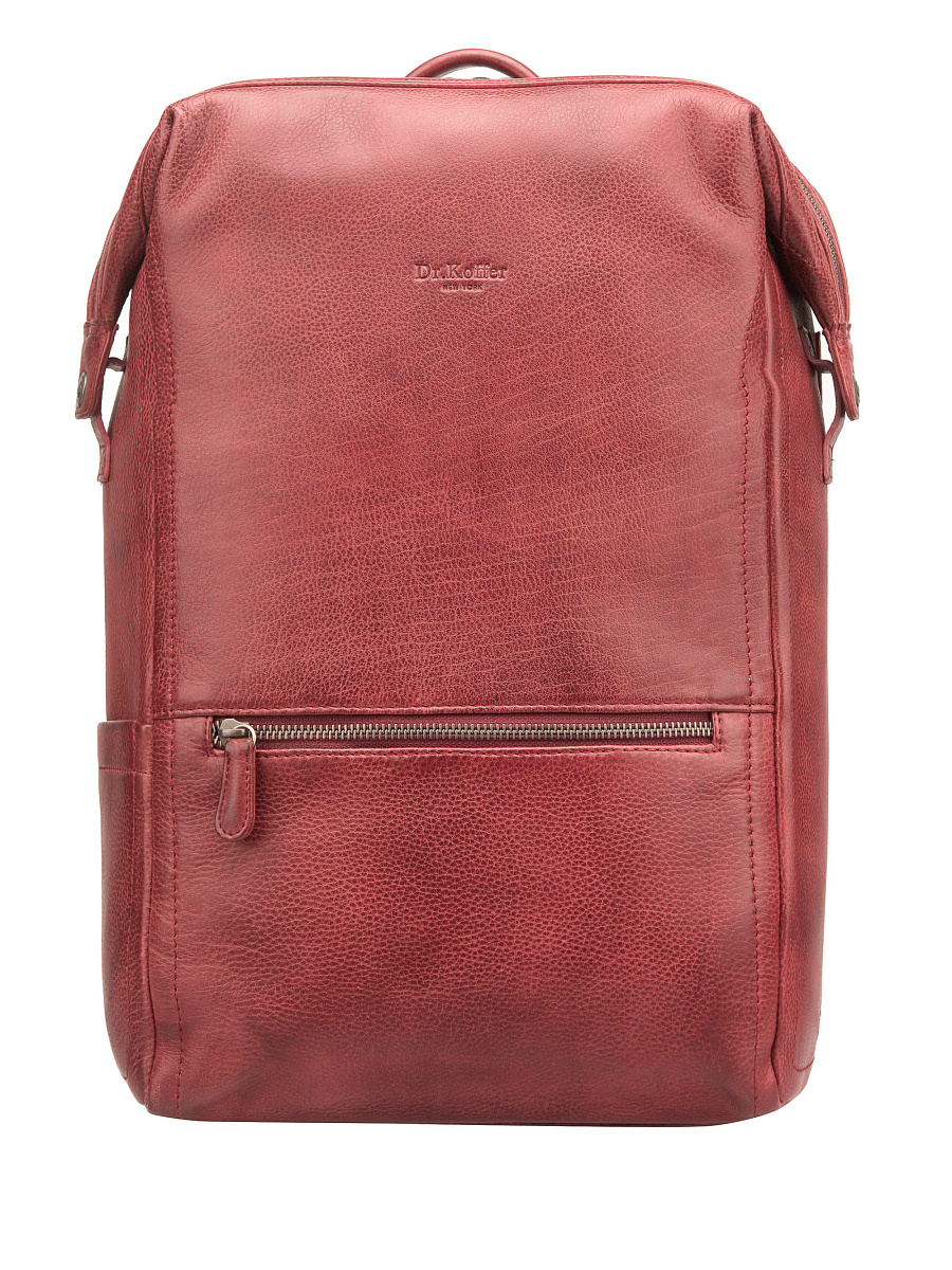 Рюкзак Dr. Koffer из натуральной кожи бордовый