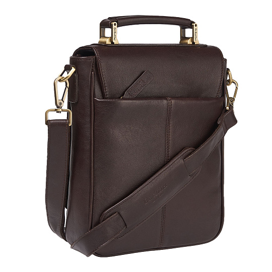 Сумка через плечо Dr.Koffer из натуральной кожи коричневая