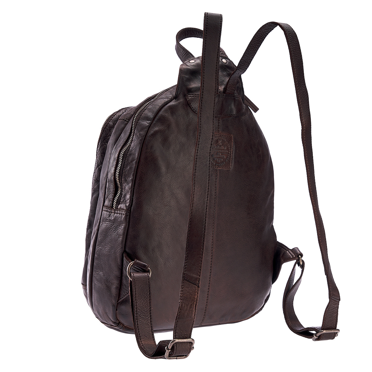 Рюкзак Dr.Koffer из натуральной кожи темно-коричневый