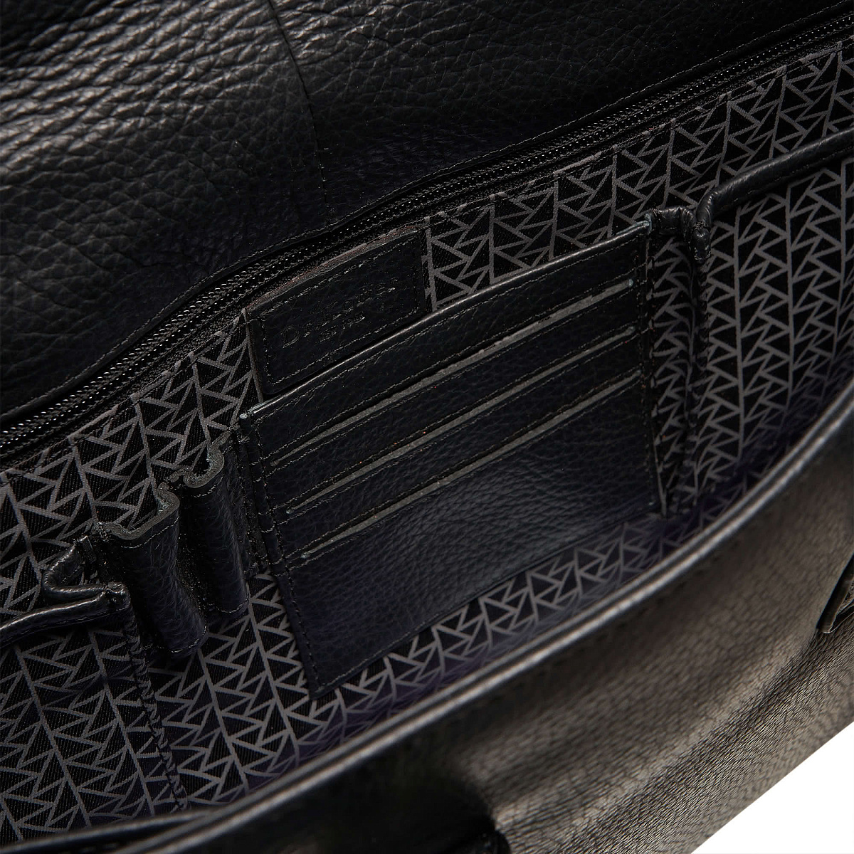 Деловая сумка Dr.Koffer из натуральной кожи черная