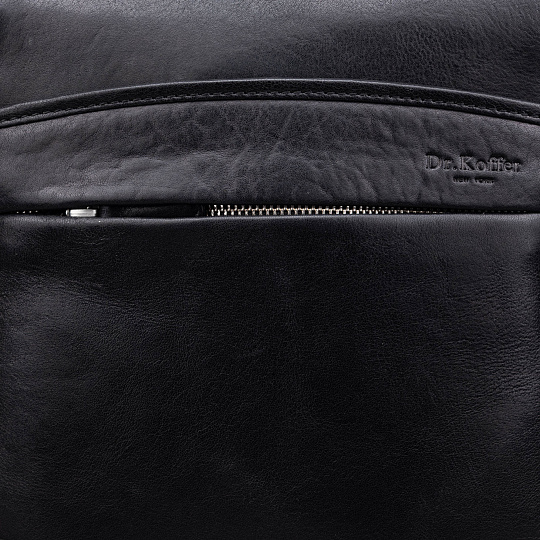 Сумка через плечо Dr.Koffer из натуральной кожи черная