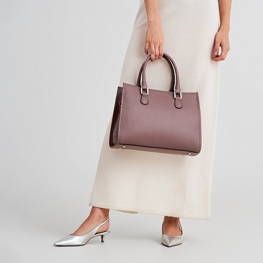 Женская сумка Dr. Koffer из натуральной кожи розовая