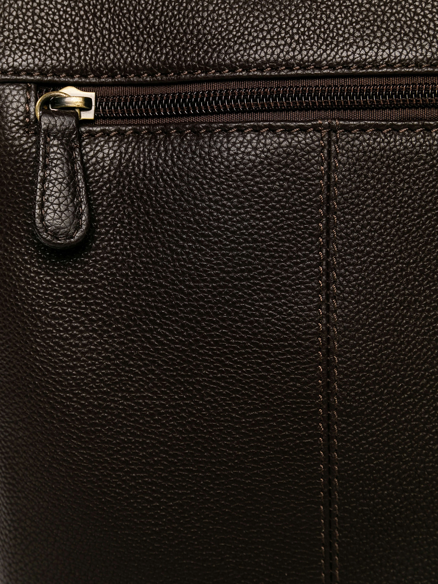 Сумка через плечо Dr.Koffer из натуральной кожи коричневая