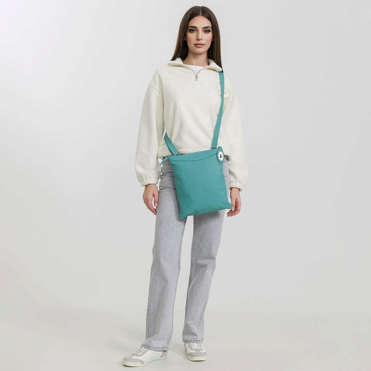 Сумка через плечо Dr.Koffer из натуральной кожи зеленая