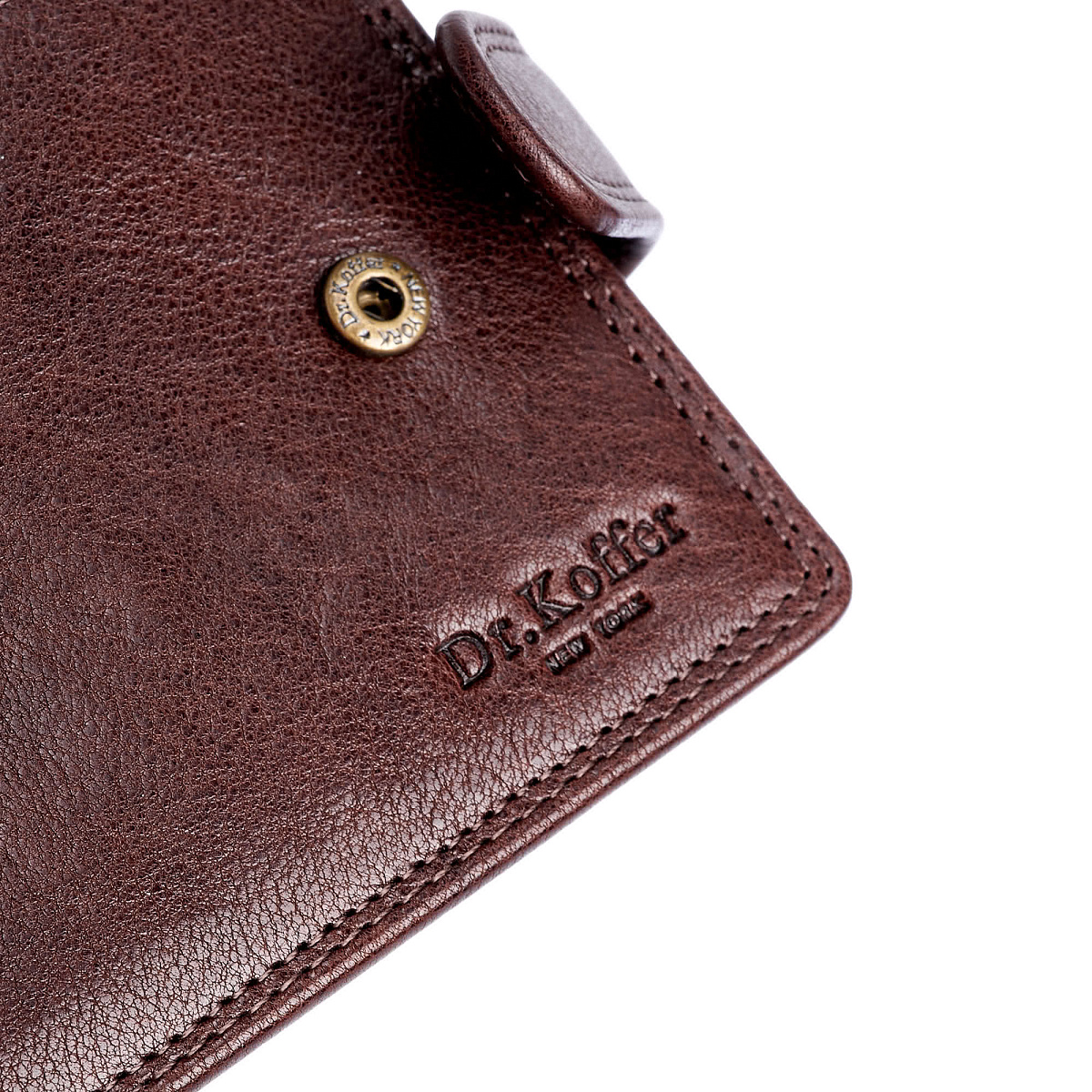 Портмоне Dr.Koffer из натуральной кожи коричневое