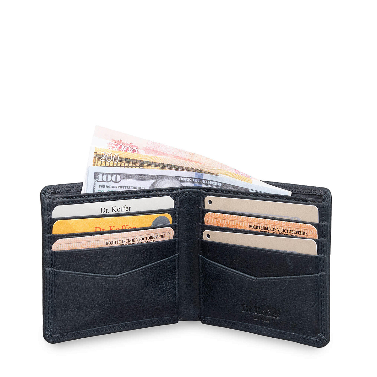 Портмоне Dr.Koffer из натуральной кожи синее