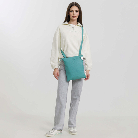 Сумка через плечо Dr.Koffer из натуральной кожи зеленая