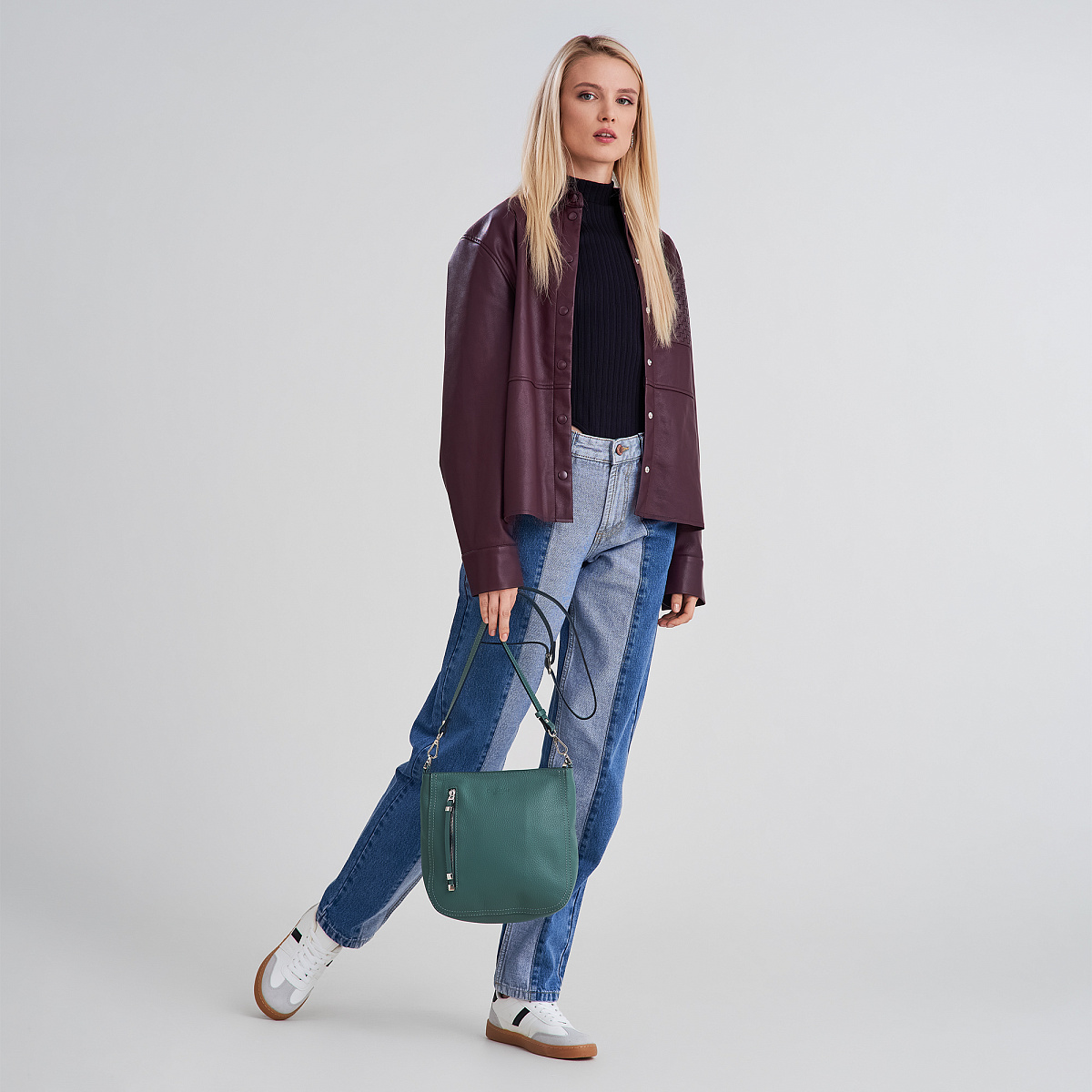 Женская сумка Dr. Koffer из натуральной кожи зеленая