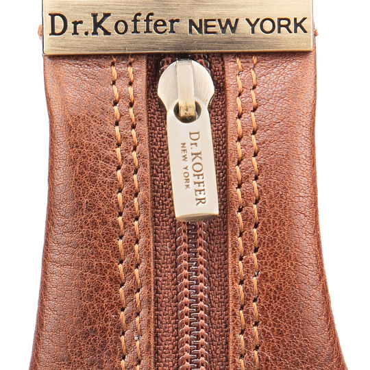 Коричневая ключница из натуральной кожи Dr. Koffer