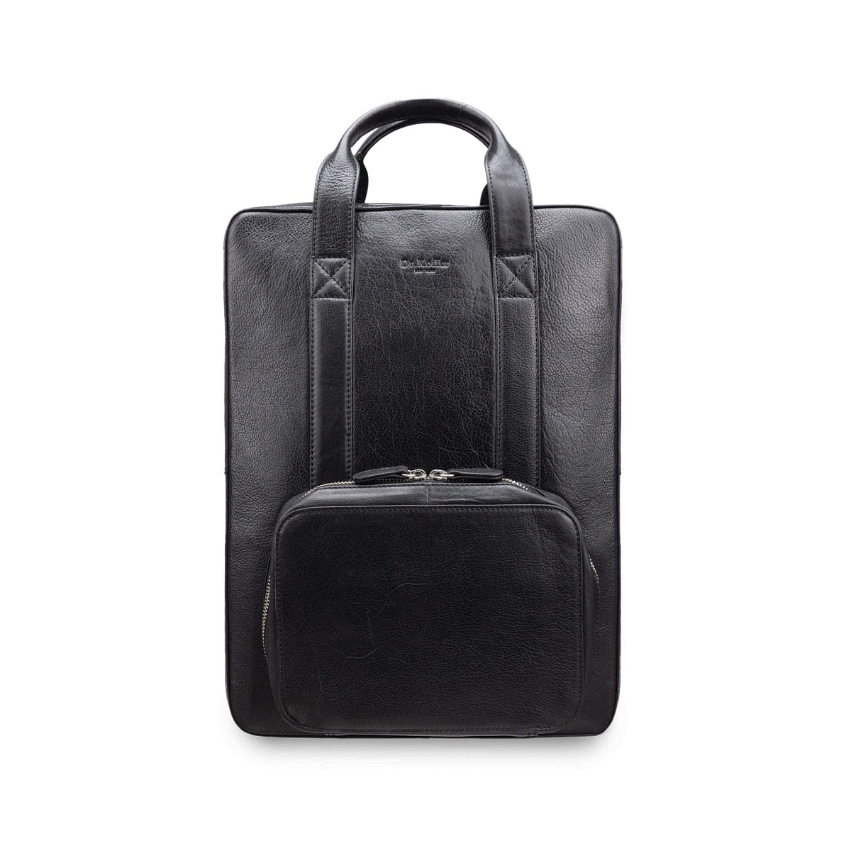 Рюкзак Dr.Koffer из натуральной кожи черный