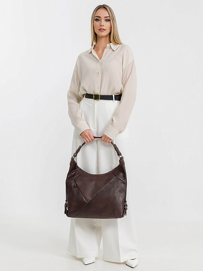 Женская сумка Dr.Koffer из натуральной кожи коричневая