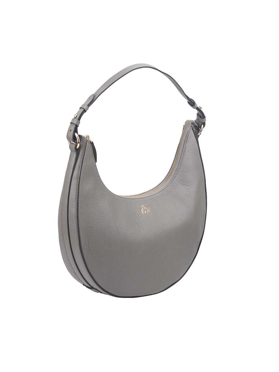 Женская сумка Dr. Koffer из натуральной кожи серая