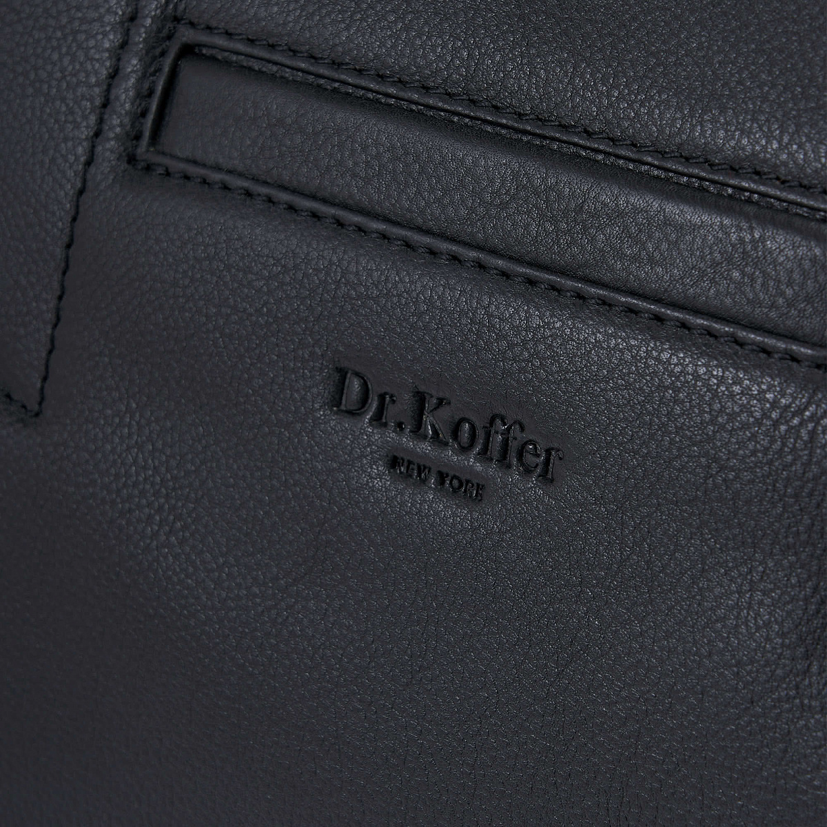 Деловая сумка Dr.Koffer из натуральной кожи черная