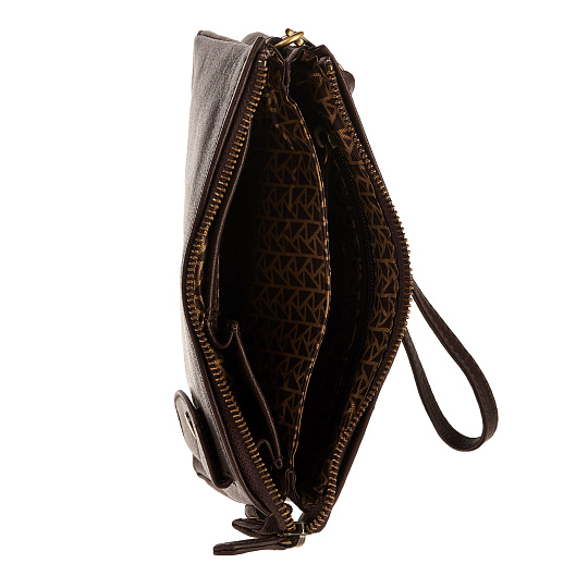 Сумка барсетка из натуральной кожи Dr. Koffer коричневая