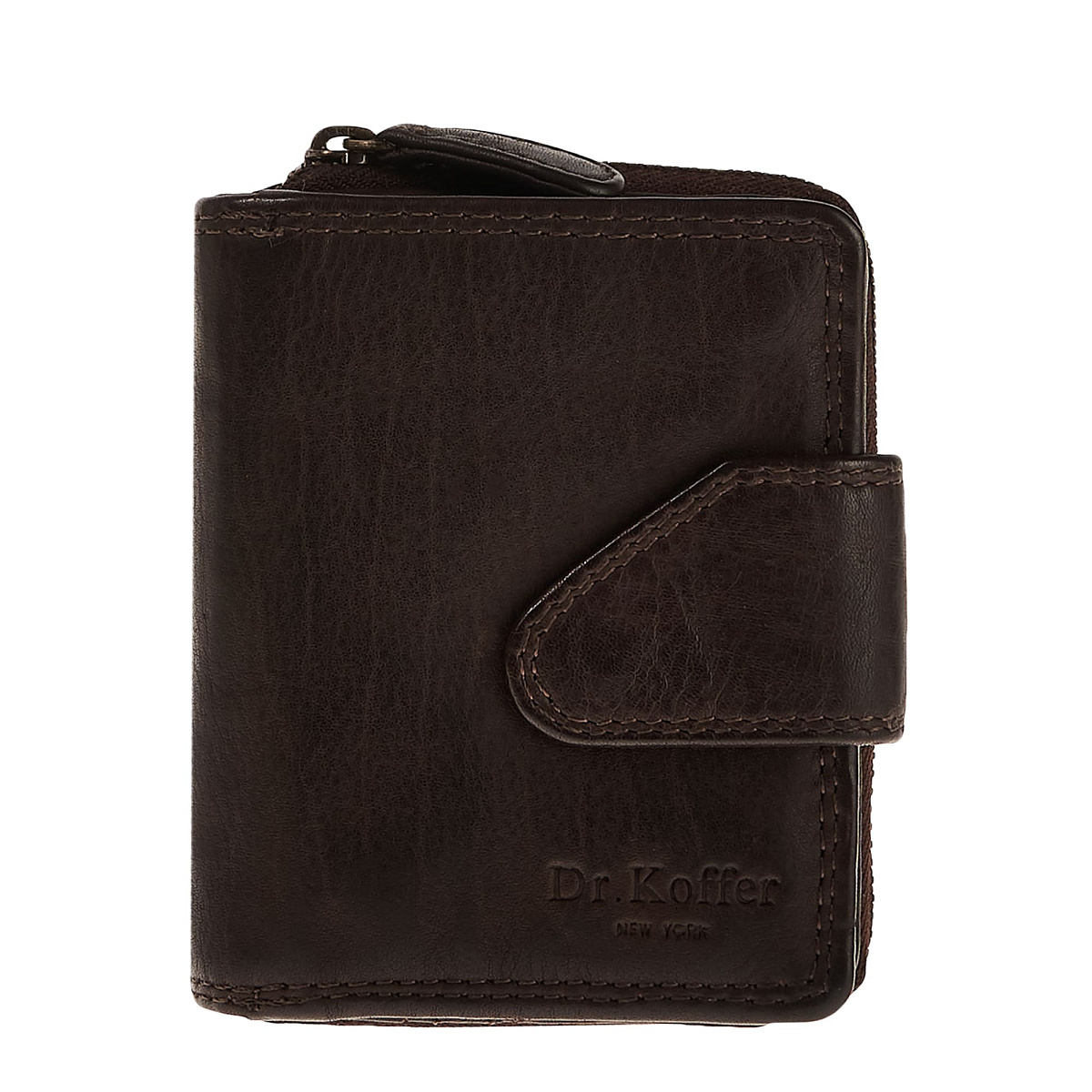 Портмоне Dr.Koffer из натуральной кожи коричневое