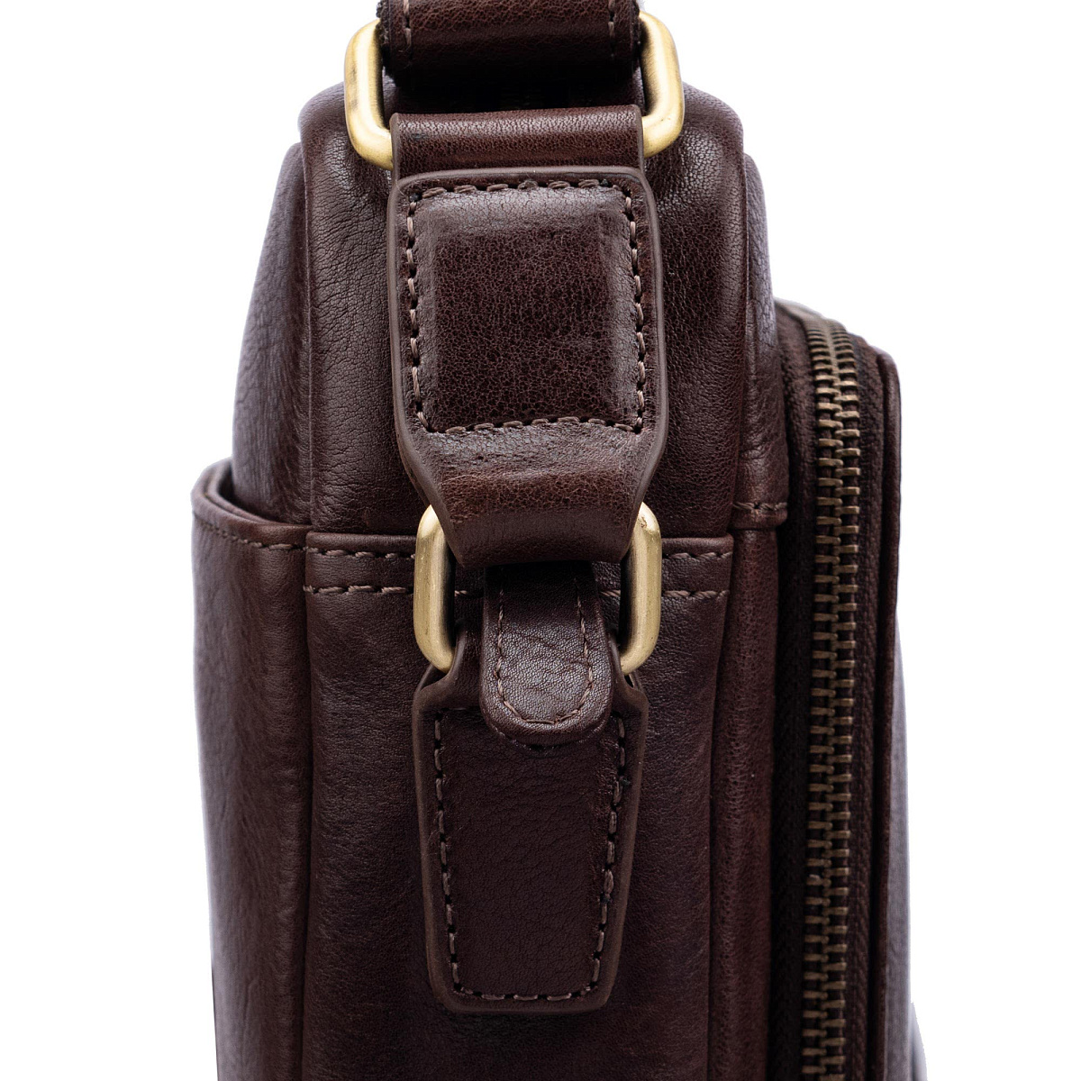 Сумка через плечо Dr.Koffer из натуральной кожи коричневая