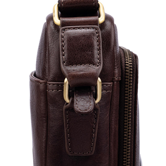 Сумка через плечо Dr.Koffer из натуральной кожи коричневая