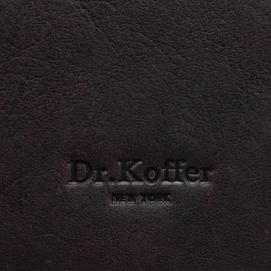 Монетница Dr.Koffer из натуральной кожи коричневая