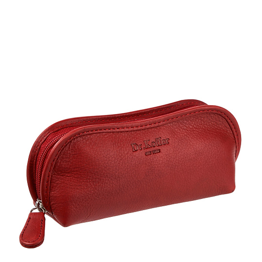 Очечник Dr.Koffer из натуральной кожи красный