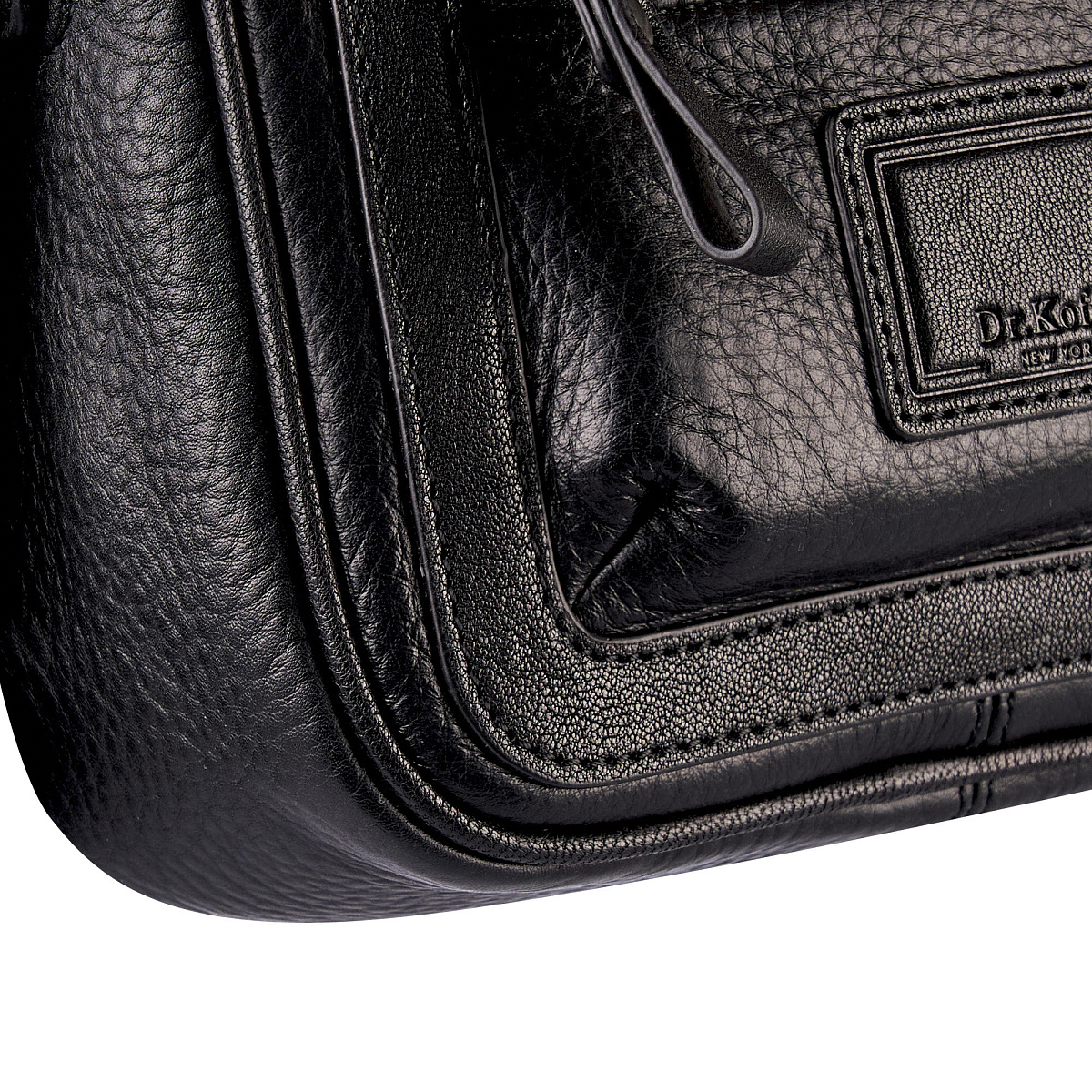 Сумка через плечо Dr.Koffer из натуральной кожи черная